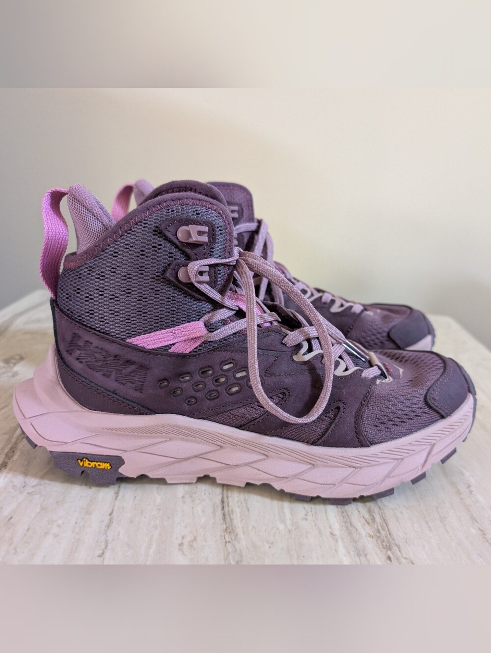 Hoka Anacapa Breeze Mid Hiking Shoe Boot Amethyst Illusion Sz 6